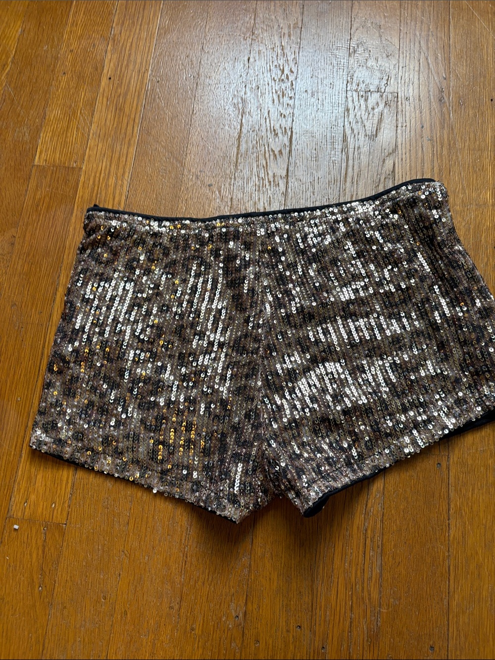 Sequin Metallic Bronze Bike Shorts - Women's Sparkle Shorts